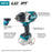 Makita XWT19Z 18V LXT 1/2" Sq. Drive Impact Wrench w/ Detent Anvil - Bare Tool
