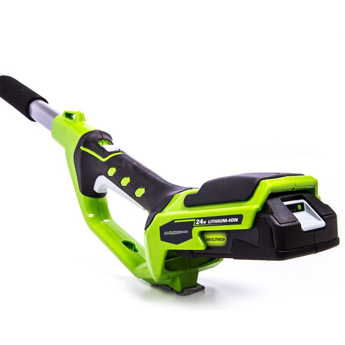 Greenworks 1402102 24V 8" Cordless Pole Saw w/ 2.0AH Battery and Charger