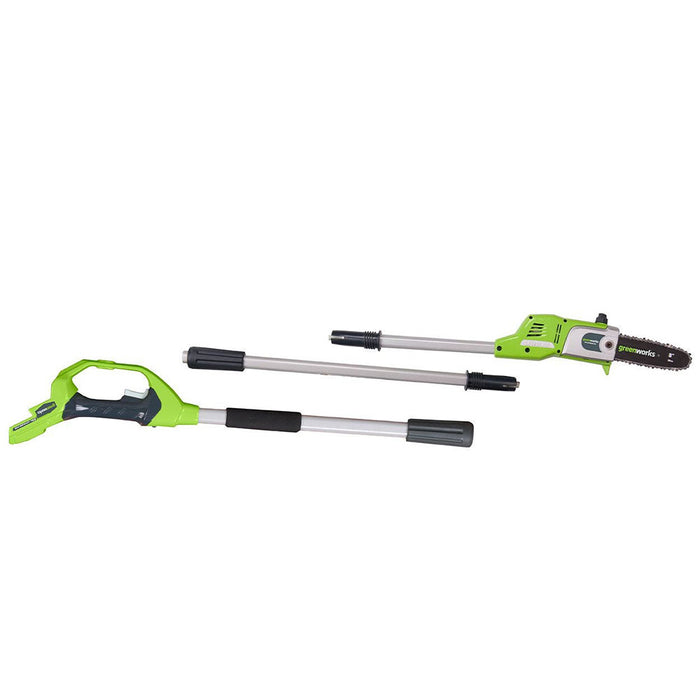 Greenworks 1402102 24V 8" Cordless Pole Saw w/ 2.0AH Battery and Charger