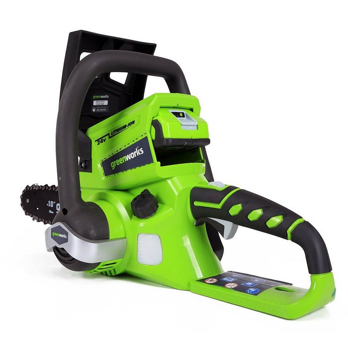 GreenWorks 20362 24-Volt 10-Inch 2.0Ah Tool-Less Cordless Chainsaw Kit