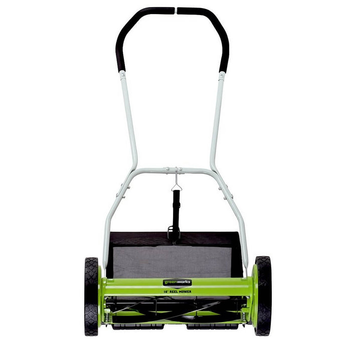 GreenWorks 25052 16-Inch 2-in-1 Push Reel Lawn Mower w/ Grass Catcher