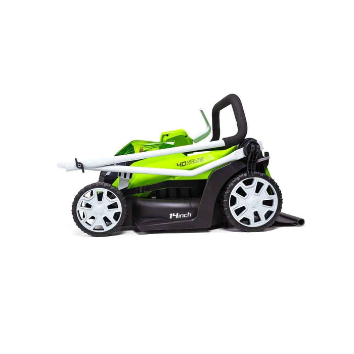 GreenWorks MO40B411 40-Volt 17-Inch Cordless Brushed Lawn Mower Kit - 2508302