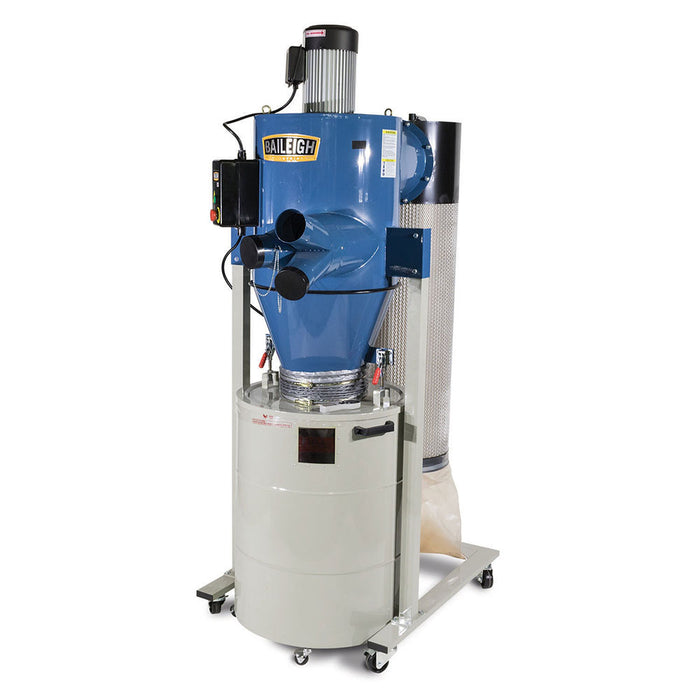 Baileigh 1002687 DC-2100C 220V 3HP Cyclone Dust Collector