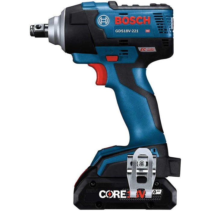 Bosch GDS18V-221B25 18V 1/2" Mid-Torque Impact Wrench w/ 2 Compact Batteries