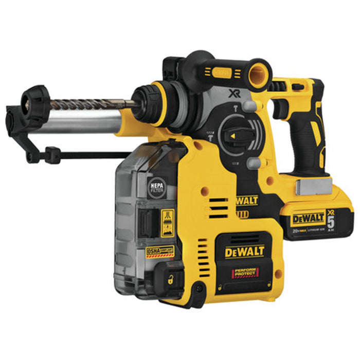 DeWALT DCH273P2DHO 20V 1 Inch SDS-Plus Dust Extractor Rotary Hammer
