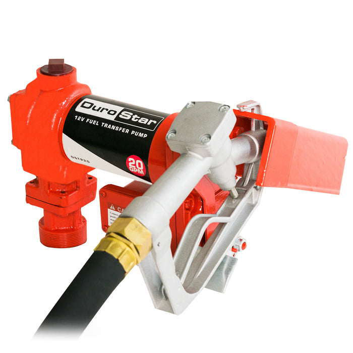 DuroStar DSTP20 12-Volt 20-Gpm Ball Bearing Cast Iron Fuel Transfer Pump