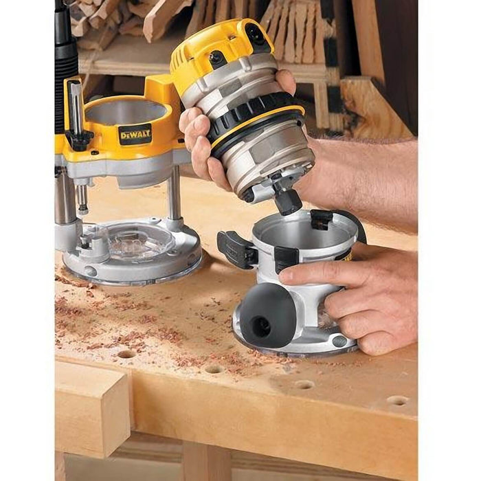 DEWALT Router Fixed Plunge Base Kit, Variable Speed, 12-Amp, 2-1 4-HP (DW618PK) - 3