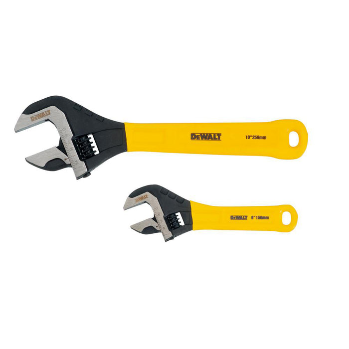 DeWALT DWHT75497 2 Piece Dip Grip Adjustable Wrench Pack