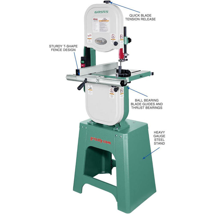 Grizzly G0555 110V/220V The Ultimate 14 Inch Bandsaw