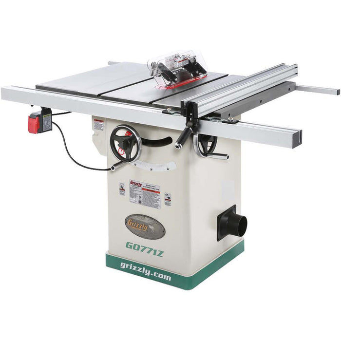 Grizzly G0771Z 120V/240V 10 Inch 2 HP 120V Hybrid Table Saw with T-Shaped Fence