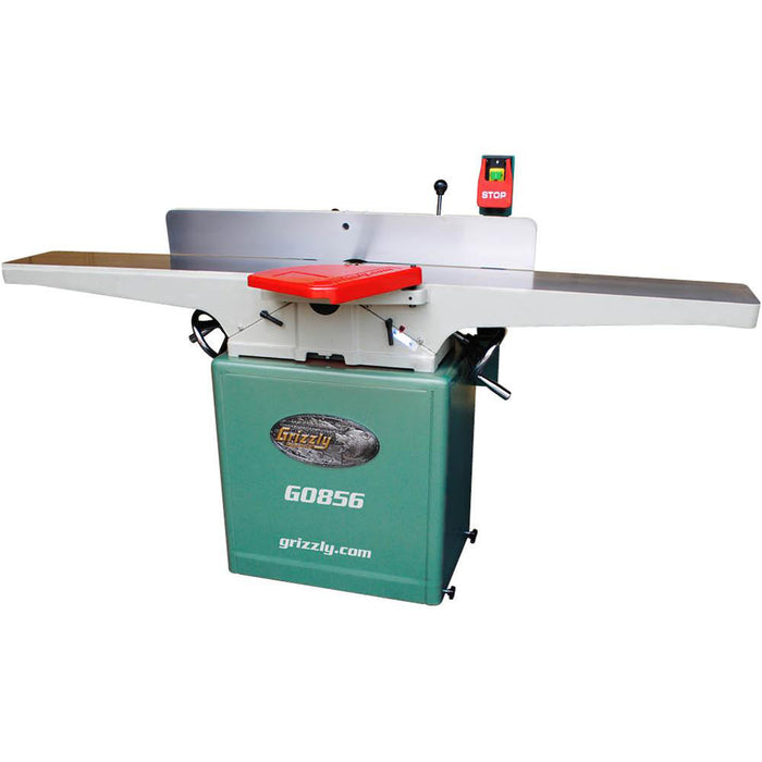 Grizzly G0856 230V 8 Inch x 72 Inch Jointer with Spiral Cutterhead & Mobile Base