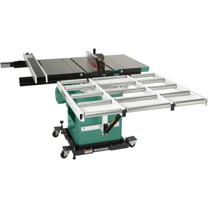 Grizzly G1317 37 Inch Double Level Table Saw Outfeed Roller System