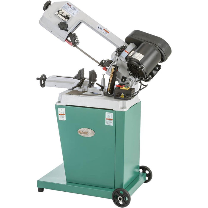 Grizzly G9742 110V 5 Inch x 6 1/2 Inch HP Metal-Cutting Bandsaw With Swivel Head
