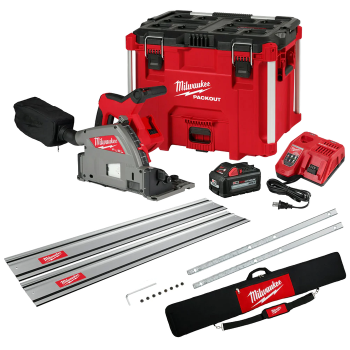 Milwaukee 2831-21TT M18 Track Saw Kit w/ Packout and 2 55 Inch Tracks ...
