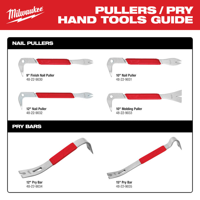 Milwaukee 48-22-9080PB 20oz Curved Claw Smooth Face Hammer w/ 15" Pry Bar