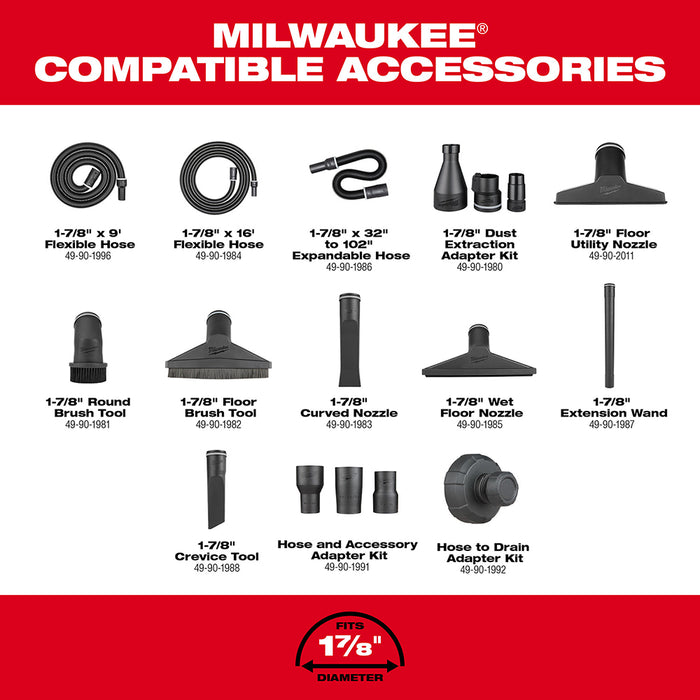 Milwaukee 0910-20 M18 FUEL 6 Gallon Wet/Dry Vacuum - Bare Tool