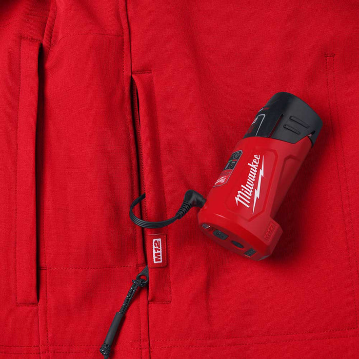Milwaukee 204R-21XL M12 12V Cordless TOUGHSHELL X-Large Heated Red Jacket