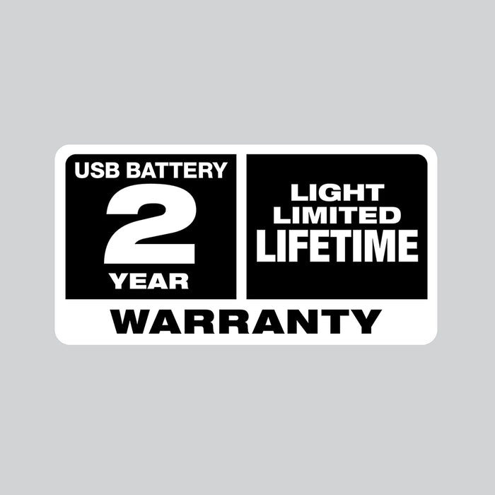 milwaukee 700 lumen flashlight warranty Milwaukee 2113-21 500-Lumen Redlithium USB Rechargeable Pivoting Flashlight