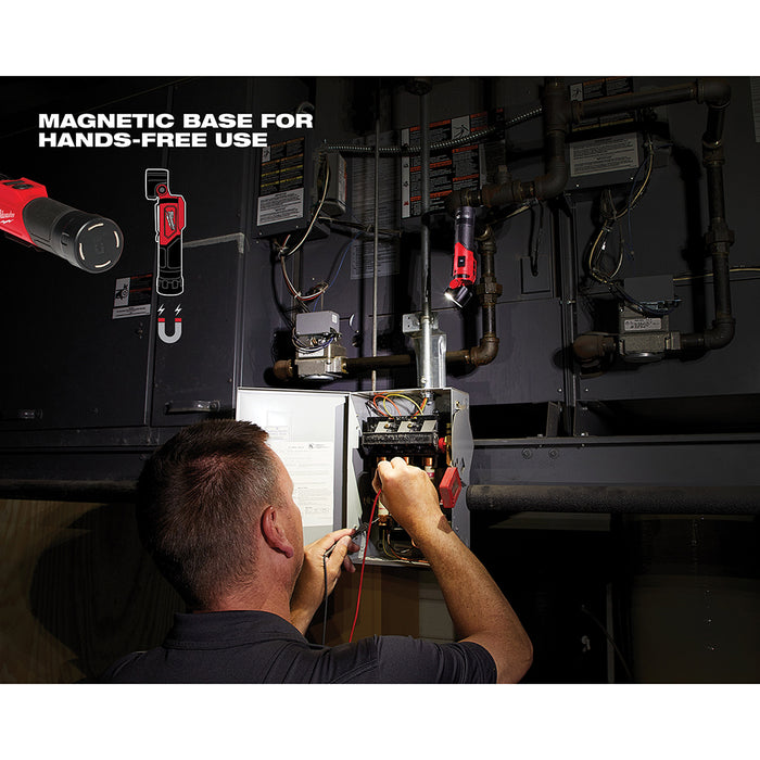 magnetic flashlights milwaukee Milwaukee 2113-21 500-Lumen Redlithium USB Rechargeable Pivoting Flashlight