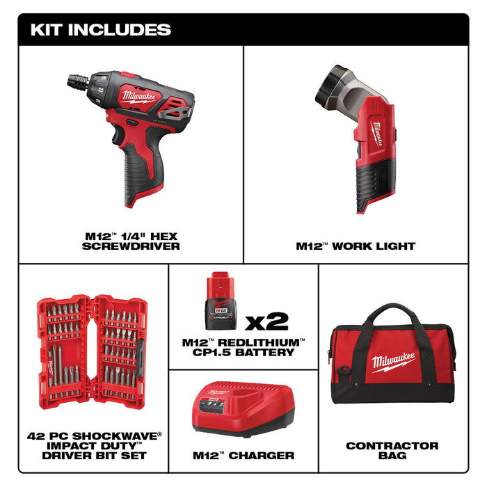 Milwaukee M12 Screwdriver - Cordless Milwaukee M12 Screwdriver - Cordless