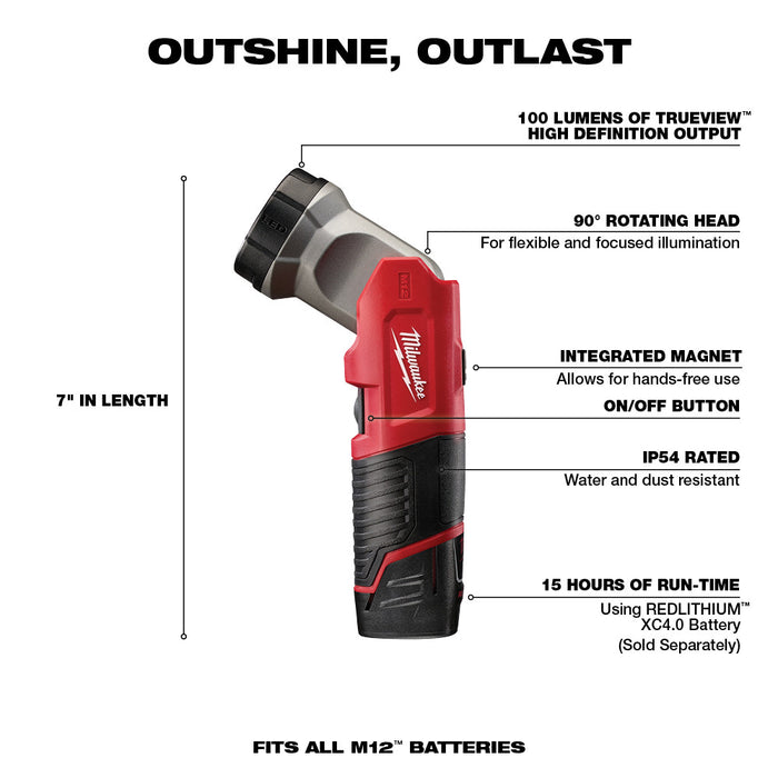 milwaukee drill and flashlight combo Milwaukee 2482-22 M12 12V Cordless Lithium-Ion Screwdriver Flashlight Combo Kit