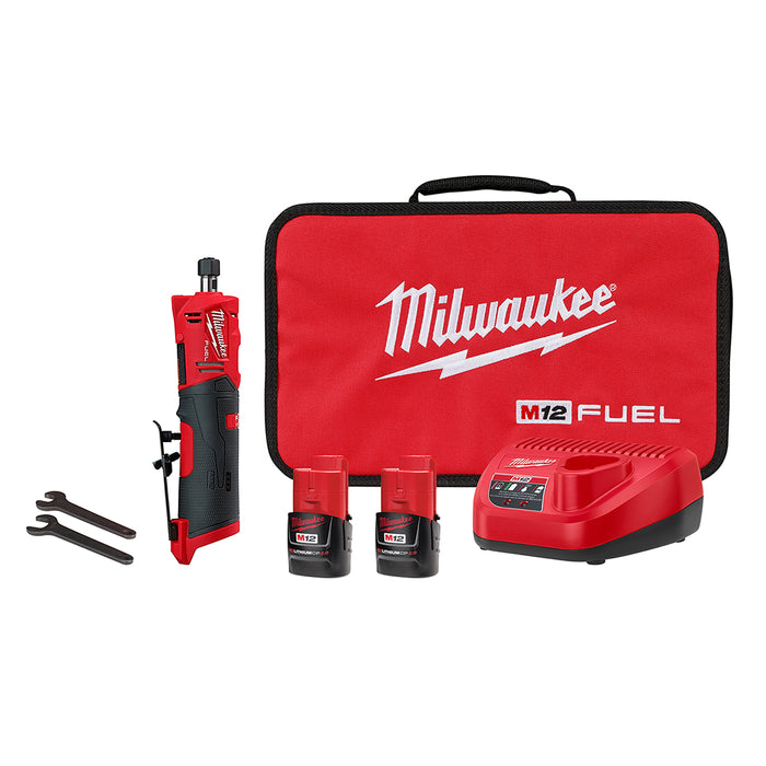 Milwaukee 2486-22 M12 FUEL 12V 1/4" Cordless Brushless Straight Die Grinder Kit