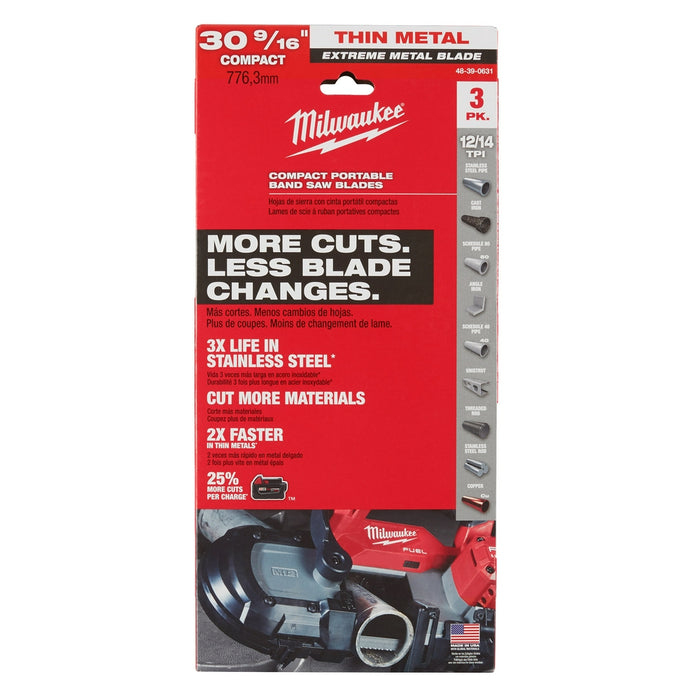 Milwaukee 2529-21XCB M12 FUEL 12V Compact Band Saw Kit w/Blades, and 2 Batteries