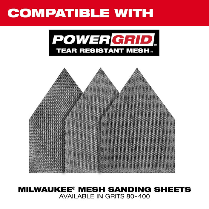 Milwaukee 2531-20 M12 FUEL 12V Detail Sander w/24PC Assorted Mesh Sanding Sheets