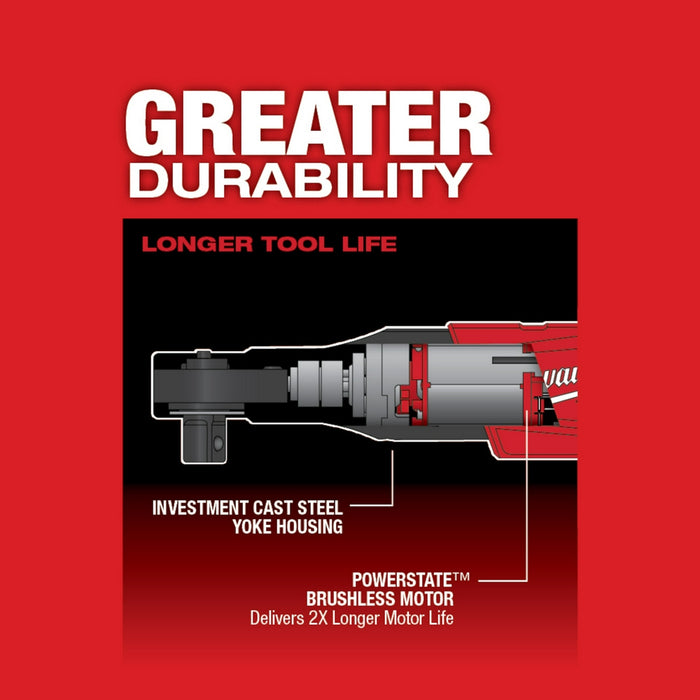 Milwaukee 2558-20 M12 FUEL 12V 1/2-Inch 60-Ft-Lbs. Cordless Ratchet - Bare Tool