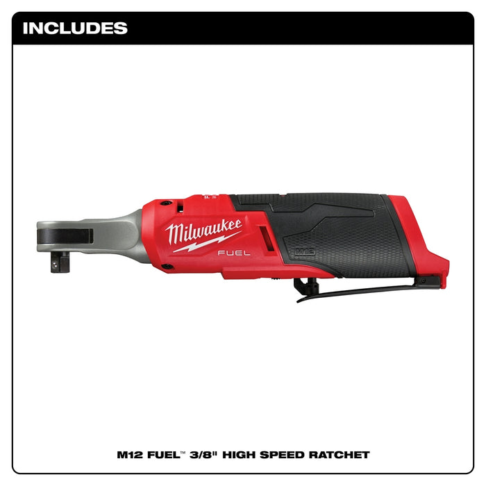Milwaukee 2567-80 M12 FUEL 12V 3/8" High Speed Ratchet - Bare Tool - Recon