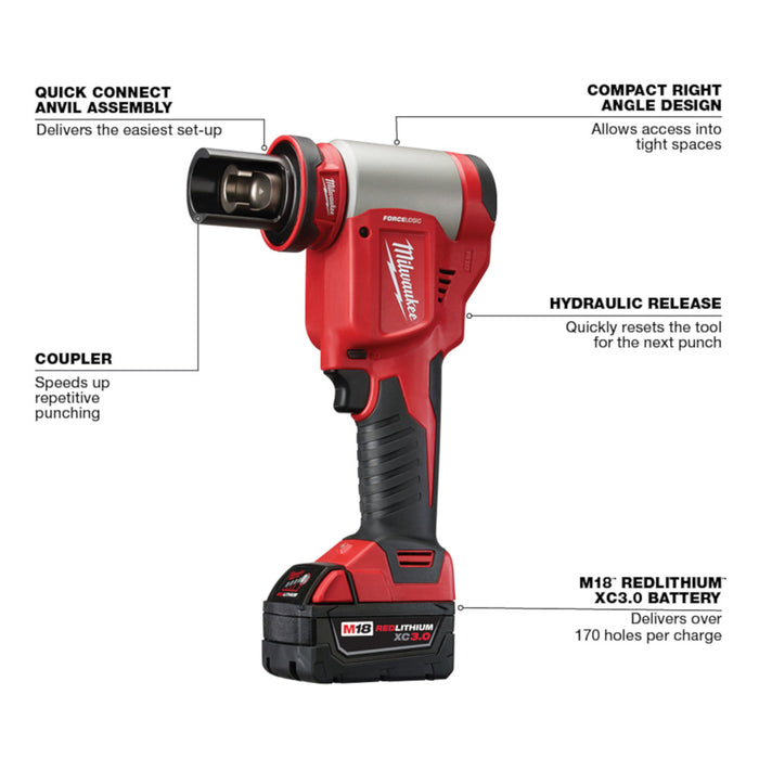 Milwaukee 2676-22 M18 18V FORCE LOGIC 10T Knockout Tool Kit