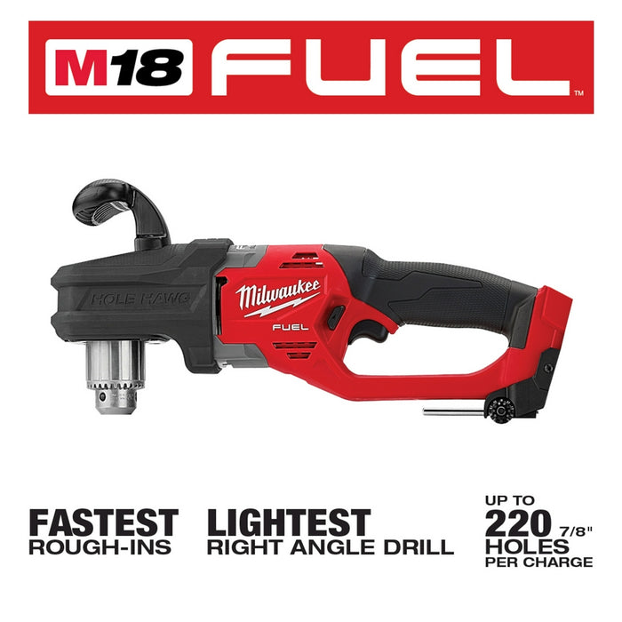 Milwaukee 2807-80 M18 FUEL 18V 12" HOLE HAWG Right Angle Drill -Bare Tool -Recon