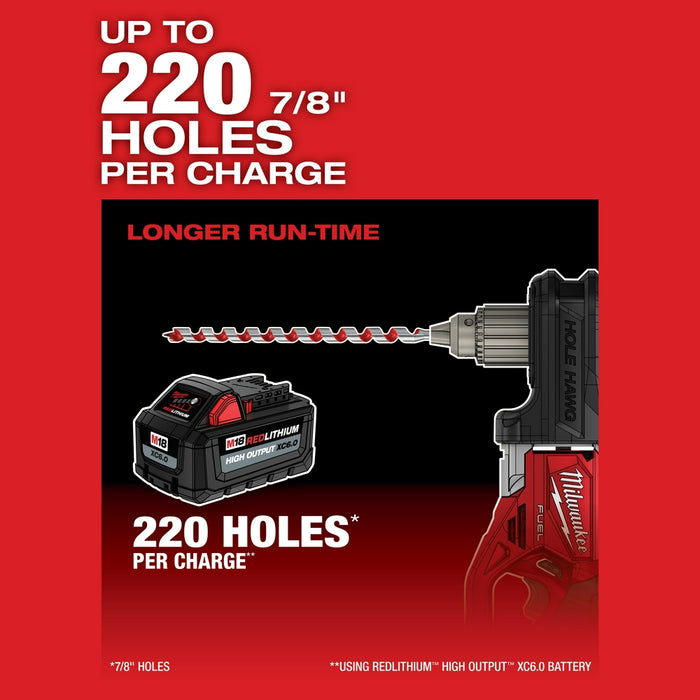 Milwaukee 2808-20 M18 FUEL HOLE HAWG Right Angle Drill w/ QUIK-LOK - Bare Tool