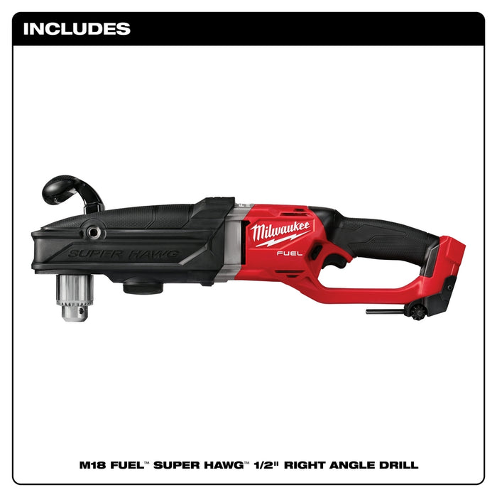 Milwaukee 2809-80 M18 FUEL 1/2" SUPER HAWG Right Angle Drill - Bare Tool Recon