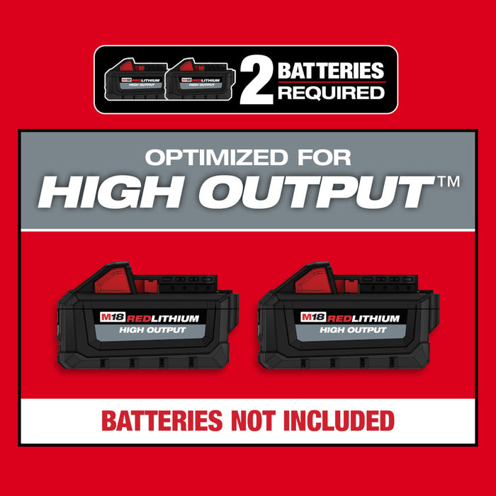 Milwaukee 2824-20 M18 FUEL 18V Dual Battery Blower w/ Batteries and Dual Charger