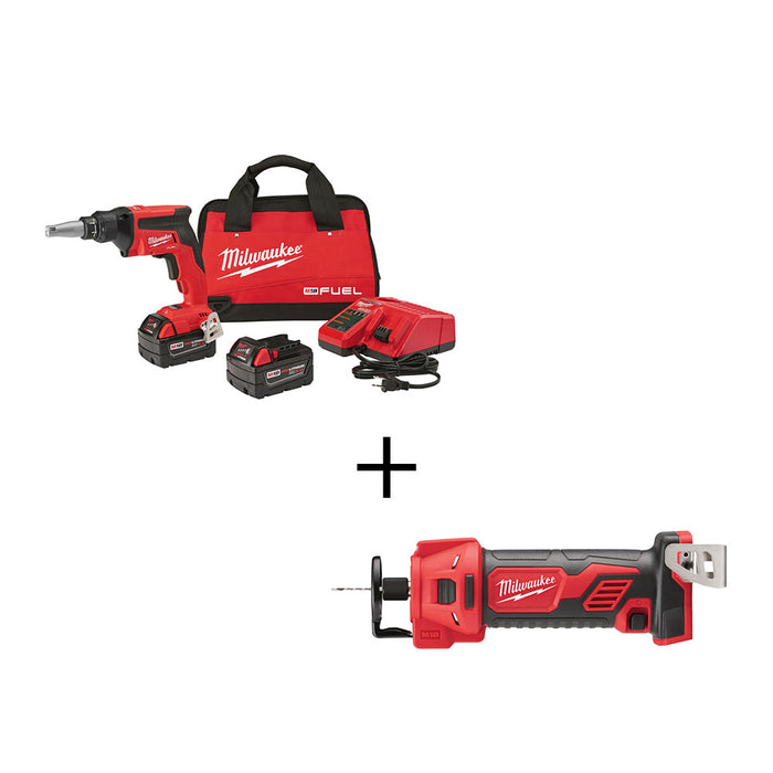 thumbnail image 2 of Milwaukee M18 FUEL Drywall Screw Gun Kit 2866-22 With Cut Out Tool 2 of 5