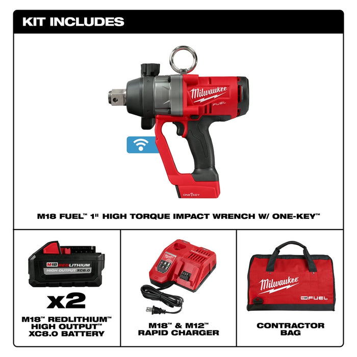 Milwaukee 2867-22 M18 FUEL 18V 1 Inch High Torque Impact Wrench Kit