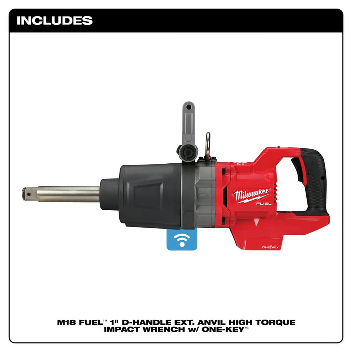 Milwaukee 2869-80 M18 FUEL 18V 1" D-Handle Anvil Impact Wrench -Bare Tool, Recon