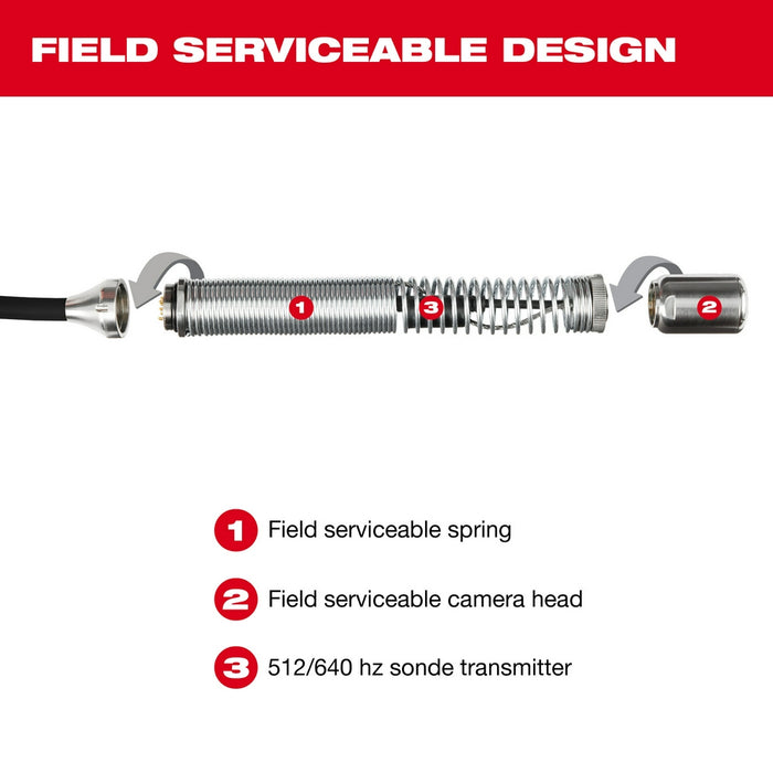 Milwaukee 2972-22 M18 18V 100’ Flexible Pipeline Inspection System Kit