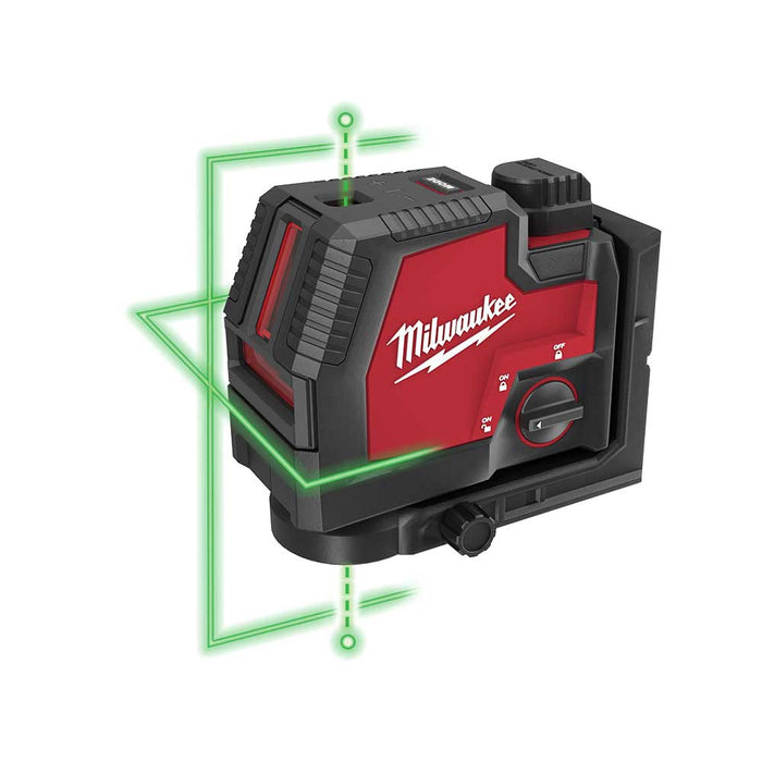 Milwaukee 3522-21 REDLITHIUM USB Rechargeable Green Cross w/ Plumb Points Laser