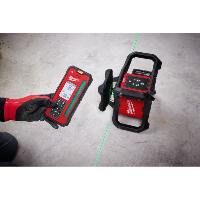 Milwaukee 3712 Cordless Green Rotary Laser w/ Remote Control & Receiver