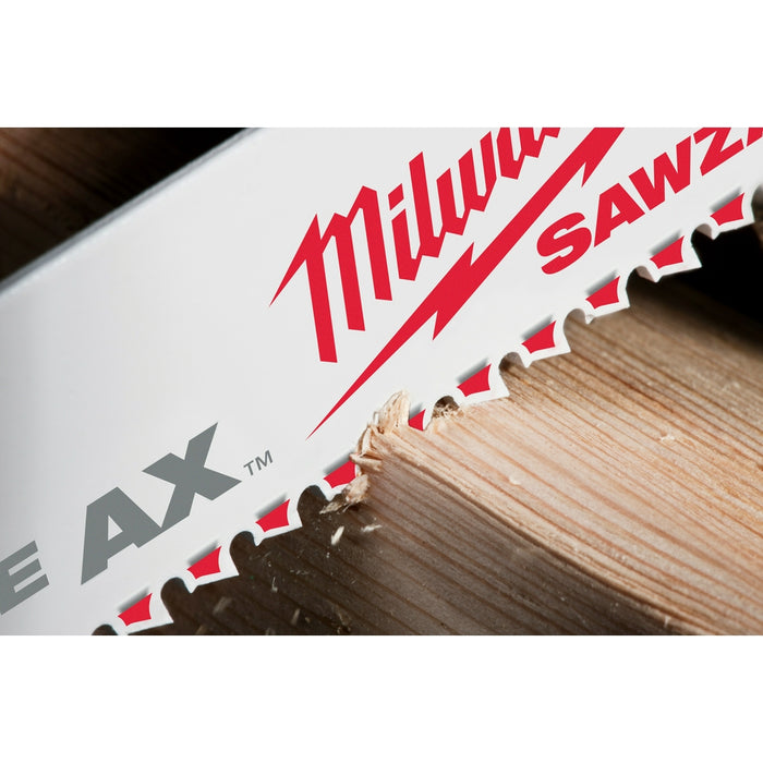 Milwaukee 48-00-5021 6-Inch 5-TPI The Ax SAWZALL Fang Tip Blade - 5pk
