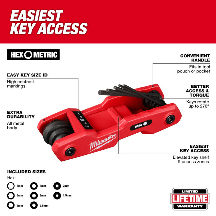 thumbnail image 2 of Milwaukee 48-22-2187 22-Piece Hex Key Set – SAE & Metric – Ball End L-Keys – Steel 2 of 4