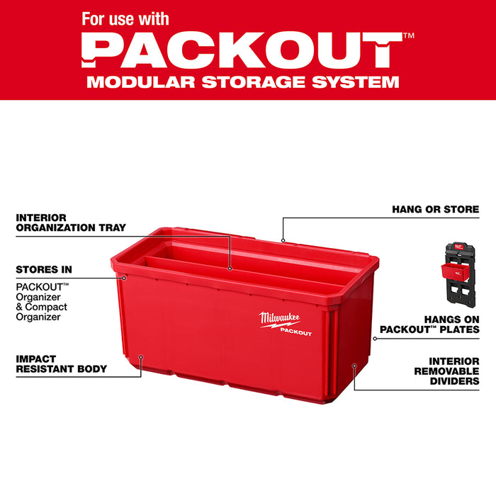 Milwaukee 48-22-8063 Large Bin Set for PACKOUT w/ Organizers - 2 PK