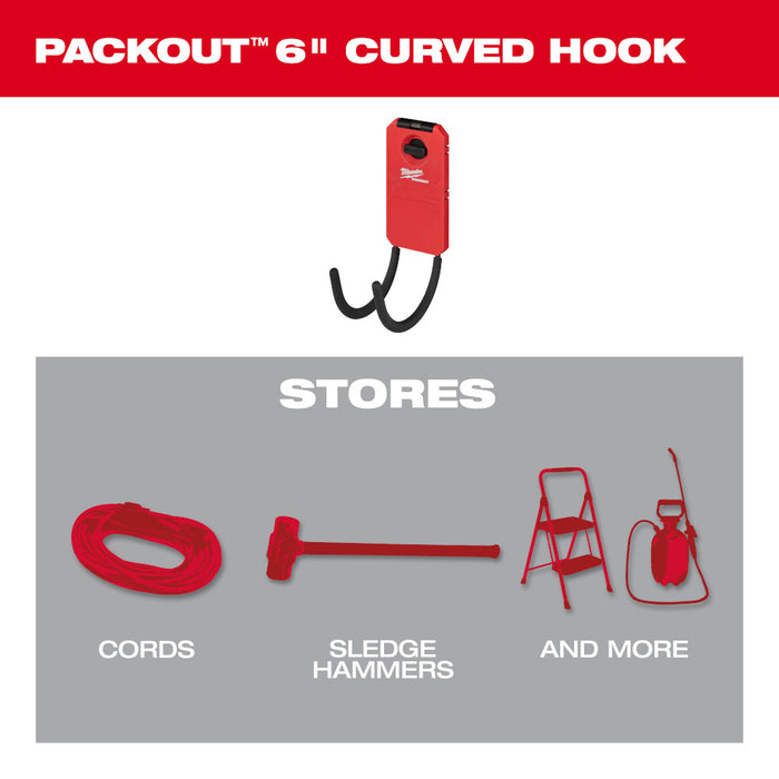 Milwaukee 48-22-8331 PACKOUT 6" Reinforced Curved Utility Hook