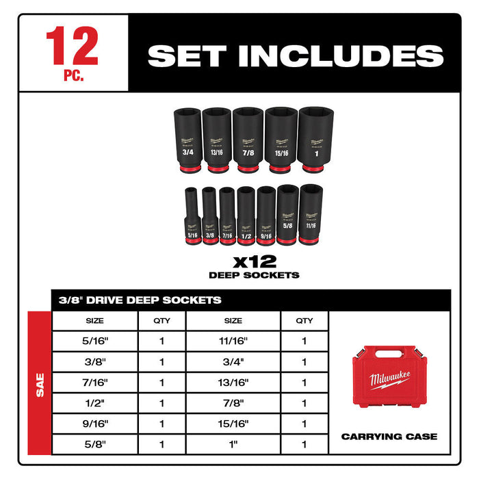 Milwaukee 48-22-8440H PACKOUT Crate w/ 1/2" - 3/8" SAE Impact Socket Kits