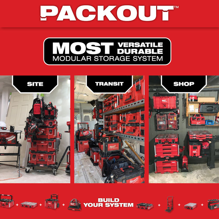 Milwaukee 48-22-9489PO Heavy Duty Rolling Pack Out Mechanics Storage Set