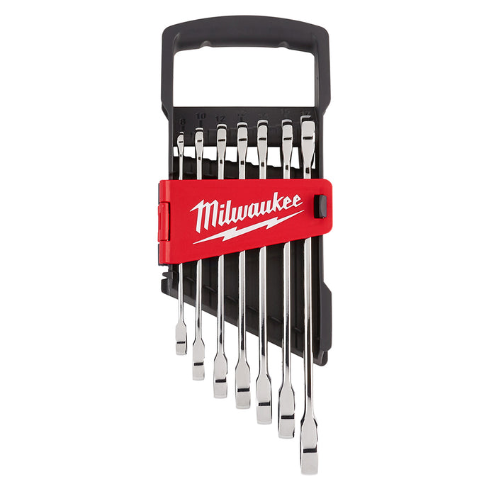 Milwaukee 48-22-9506 Durable Metric Ratcheting Combination Wrench Set - 7pc
