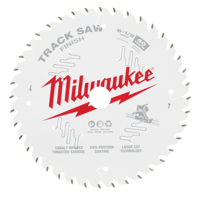 Milwaukee 48-40-0625 6-1/2" 40T Anti Friction Finish Track Saw Blade