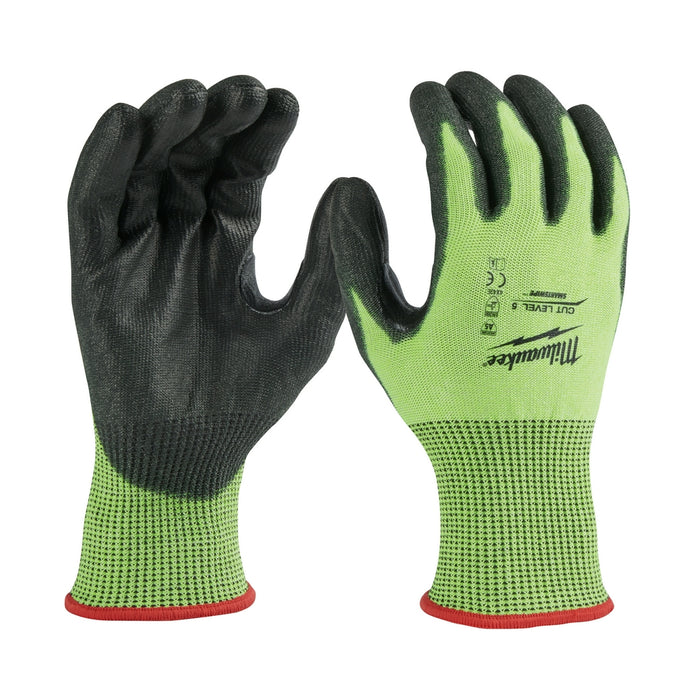 Milwaukee 48-73-8951B Cut Level 5 High Visibility Dipped Glove Medium - 12 PK